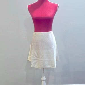 J Crew Ivory satin slip skirt short size small. NWT.